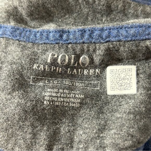 POLO Ralph Lauren Quarter Zip Pullover Men's Blue Red Size Large - Picture 4 of 8